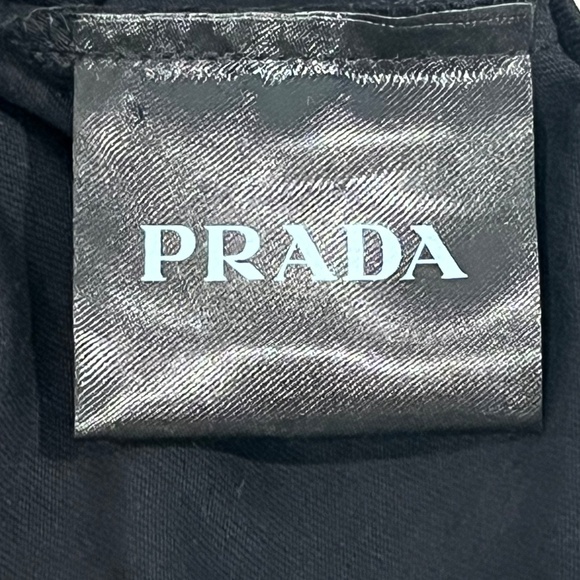 Prada Black Cotton T-Shirt NEW WITH TAGS Womens Large or Mens Small - Picture 11 of 13